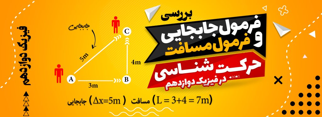 فرمول جابجایی و فرمول مسافت فیزیک دوازدهم