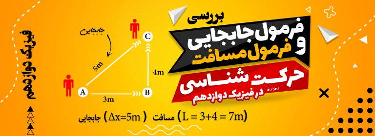 فرمول جابجایی و فرمول مسافت فیزیک دوازدهم