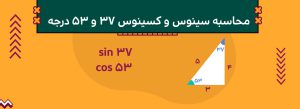 روش آسان محاسبه سینوس و کسینوس ۳۷ و ۵۳ درجه